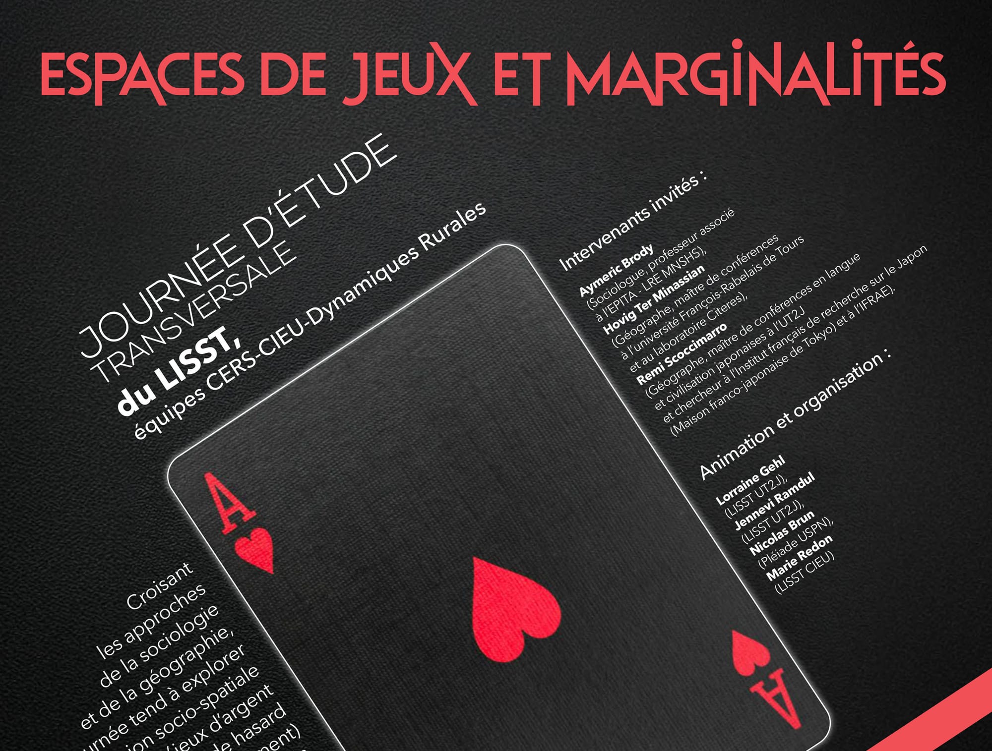 Espaces de jeux et marginalités - jeudi 9 avril 2026