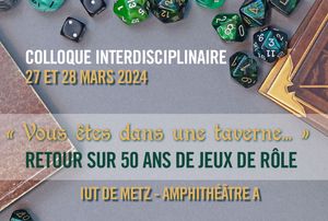 Colloque : «Vous êtes dans une taverne…» - Retour sur 50 ans de jeux de rôle