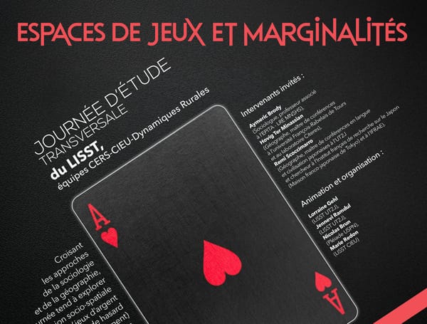 Espaces de jeux et marginalités - jeudi 9 avril 2026
