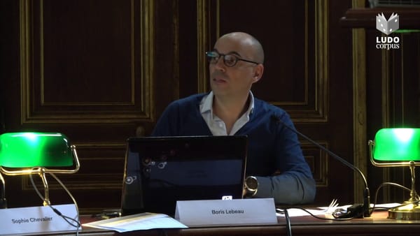 Boris Lebeau - Colloque Rencontres autour du jeu - 11 octobre 2019