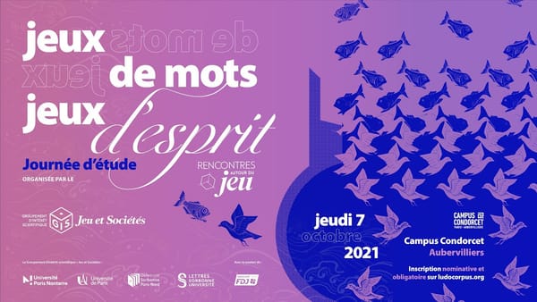 Journée d'étude «Jeux de mots, jeux d'esprit» - jeudi 7 octobre 2021